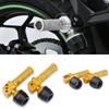 LEDISHUN Aluminum Tandem Step Sliders for Kawasaki and Left and Right Set Z650, Z750, Z750S, Z800, Z900, Z900RS/Cafe, (Gold)