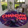 Chainsaw Man Round Area Rug Carpet Rug For Living Room Bedroom Sofa Playroom Decor Nonslip Floor Mat