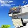 High Power 106LED Solar Outdoor Wall Lamp Waterproof LED Security Lights with 3 Modes Sensor Solar Flood Wall Lamp For Courtyard