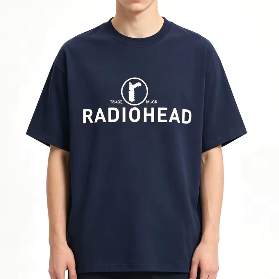 Summer Hot Sale Rock Band Radiohead Trade Muck T Shirt Men Women Gothic Vintage T-shirt Retro Short Sleeve Casual Cotton T-shirt