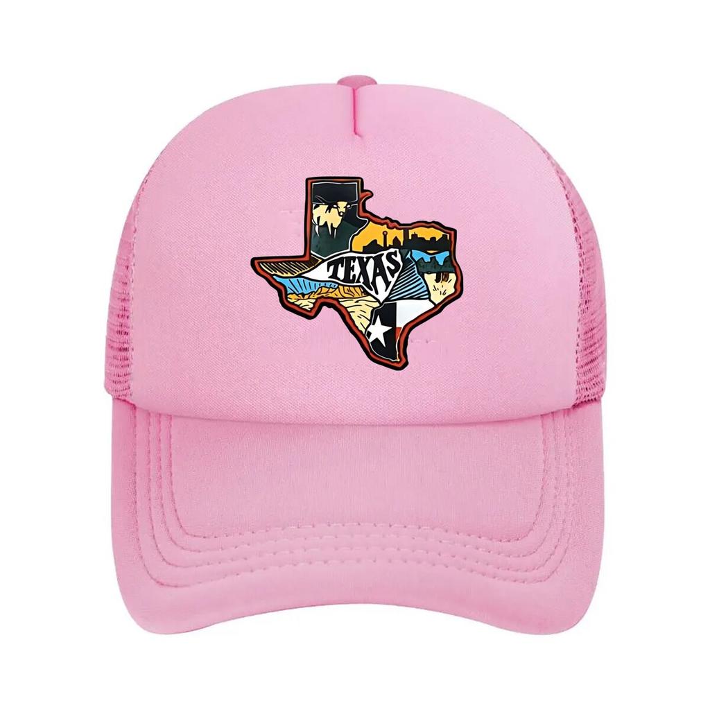 White Texas Baseball Cap Mesh Baseball Cap Dad Hat Hip Hop Snapback Cap