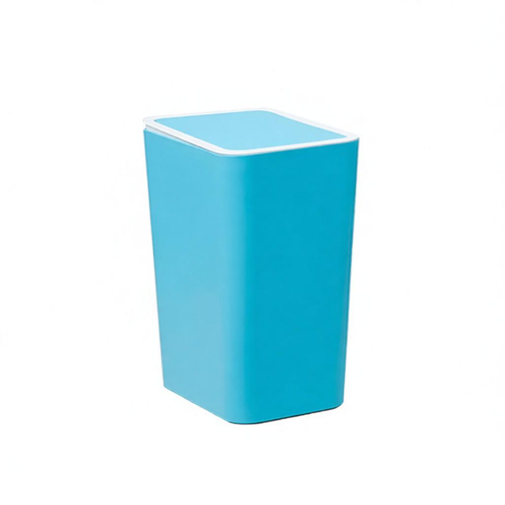 Garbage bin with lid, ultra-thin garbage bin with pressure cover, wall mounted garbage basket, suitable for homes, offices, and bathrooms
