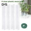 4Pcs Moss Pole Plant Climbing Support D-Shaped Design Easy Attachment Vertical Growth Stackable Plant Supports