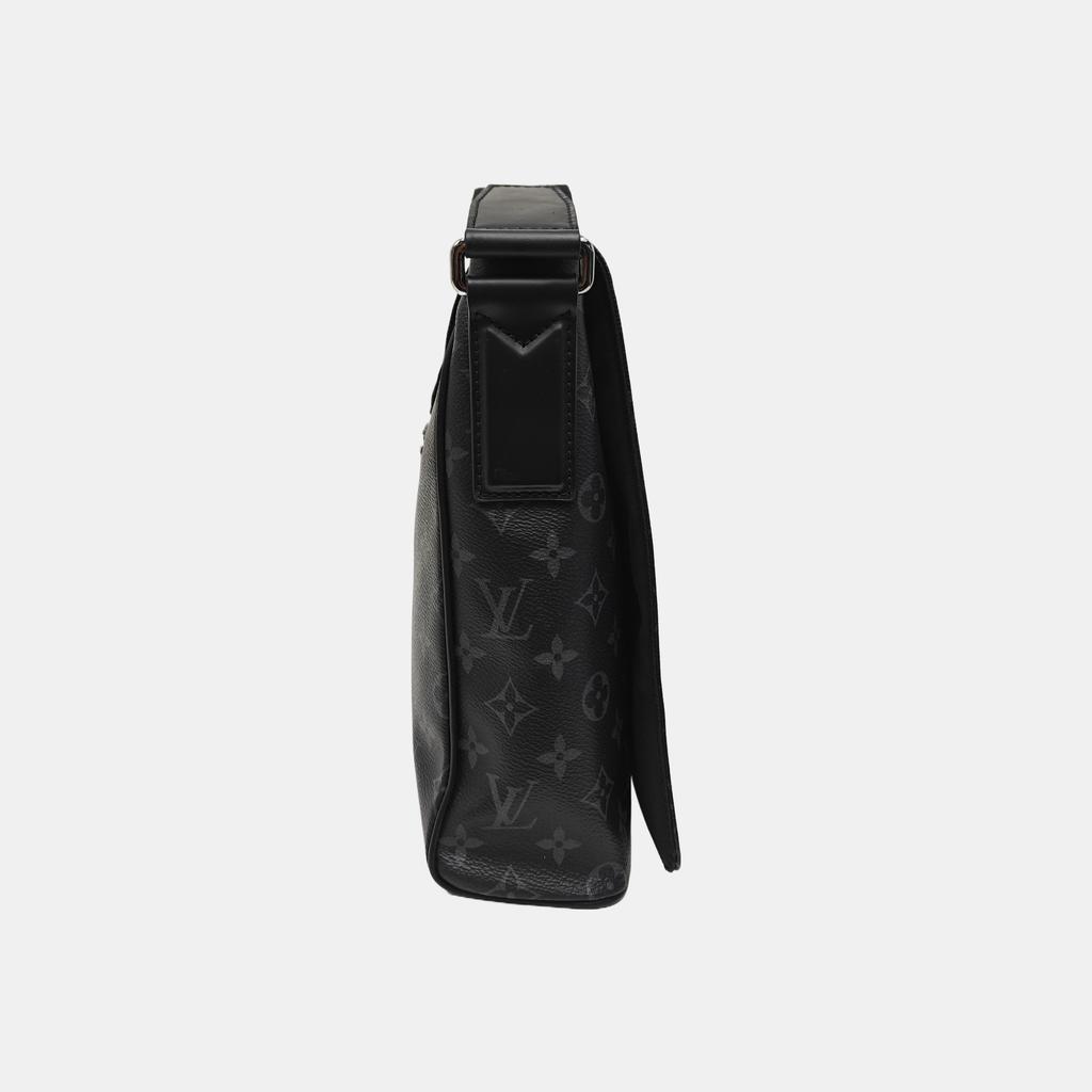 [Pre-Owned] District Mm Monogram Canvas Leather Commuter Briefcase Laptop Bag - Very Good #OMBN2A