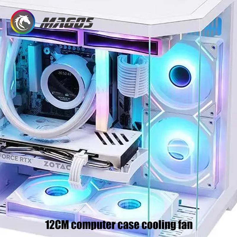 Infinity Mirror Uni fan 3 in 1 Kit, ARGB Light Effect Forword/Reverse Blade, PC Gamer Cabinet Water Cooling Silent Mute Radiator