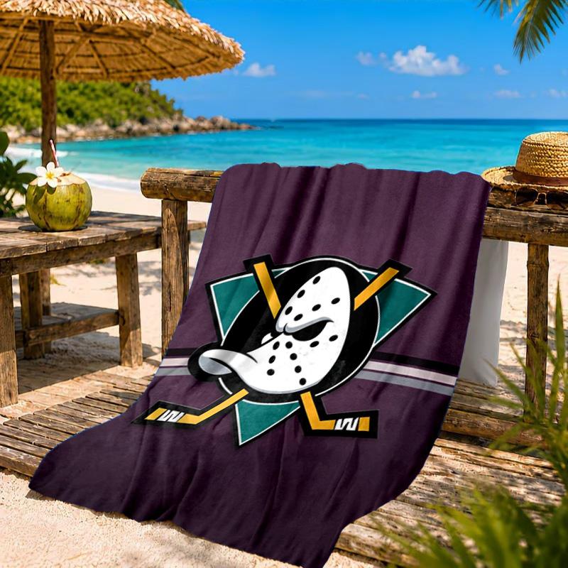 Anaheim Ducks Hockey Team Beach Towel, Quick-drying, Easy to Care for, Suitable for Both Fitness and Beach Vacations,Sports Essential