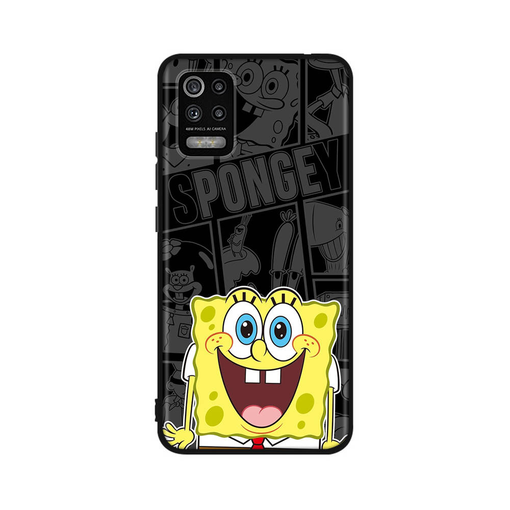 ST83 милый чехол с изображением Губки Боба для OPPO Reno 8 6 5 4 Pro Find X3 A17 A31 A38 A40 A53 A54 A55 A74 A76 A78 A77 A80 A94 A95 A96 Lite, черный чехол для дивана