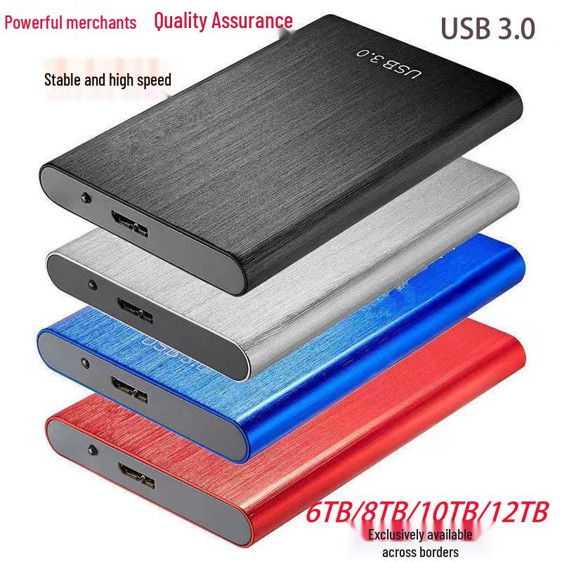 Portable 1TB-16TB USB 3.0 Brushed Metal External SSD