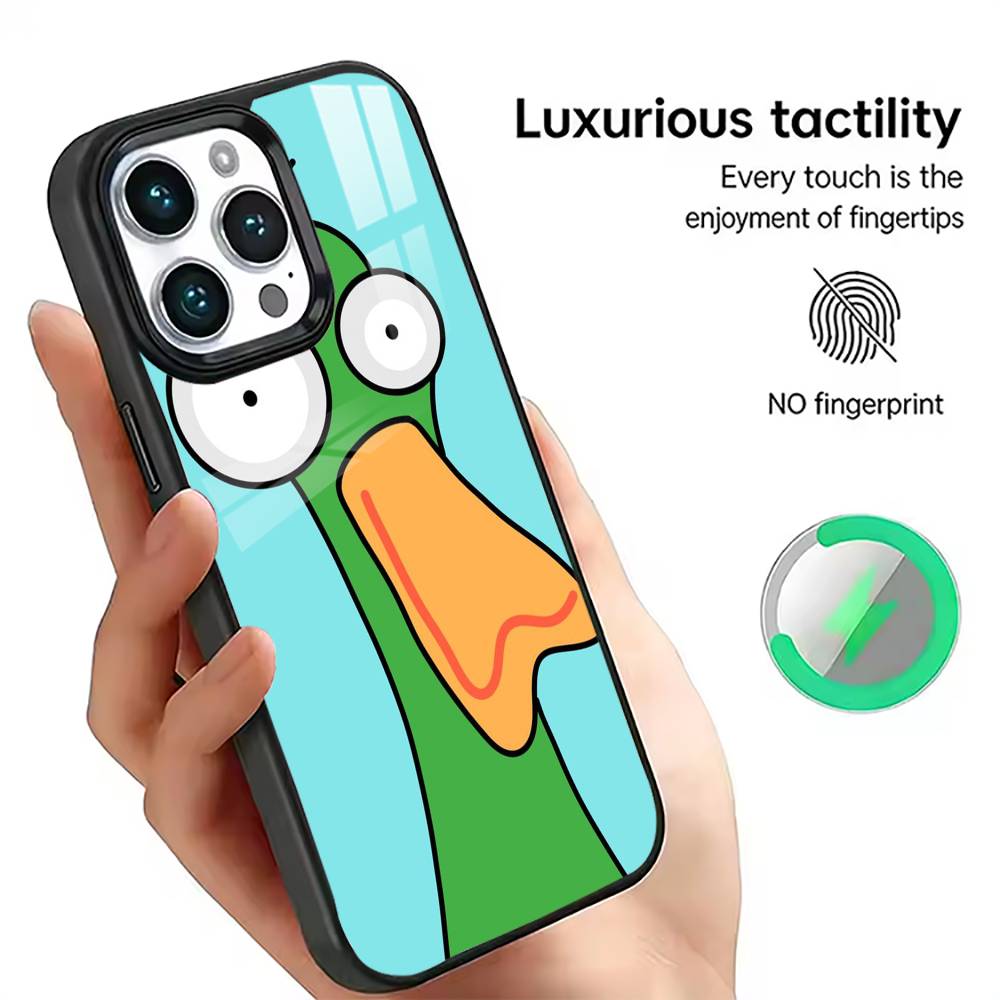 Cute Cartoon Cat & Duck Aesthetic  Phone Case For iPhone17,16,15,14,13,12,11 Plus,Pro Magnetic For Magsafe Wireless Charging