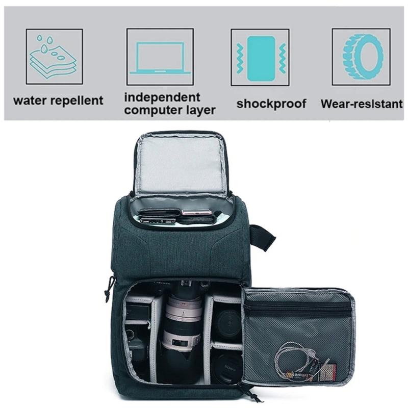 Waterproof Camera Bag Photo Cameras Backpack For DSLR Camera Portable Travel Tripod Lens Pouch Bag Replacement