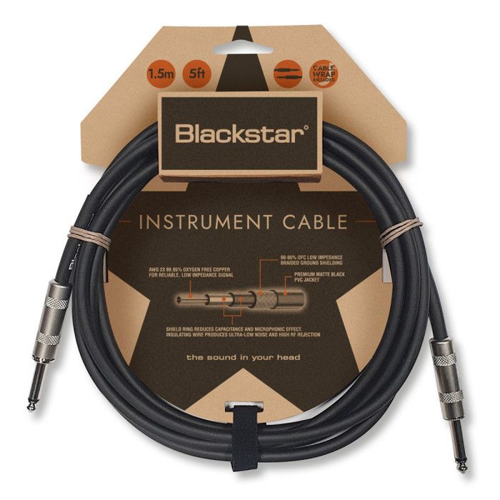 Câble audio - BLACKSTAR - AD-677560 - Jack/jack 1.5m - Droit/Droit