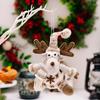 Charming European Style Knitted Christmas Ornaments Featuring Snowman Reindeer And Elderly Figurines For Festive Holiday Decor