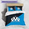 Olympique Lyonnais FC Printed 3PCS Bedding Set Breathable Duvet Cover with Pillowcases Decorative Bed Linen for Bedroom Home