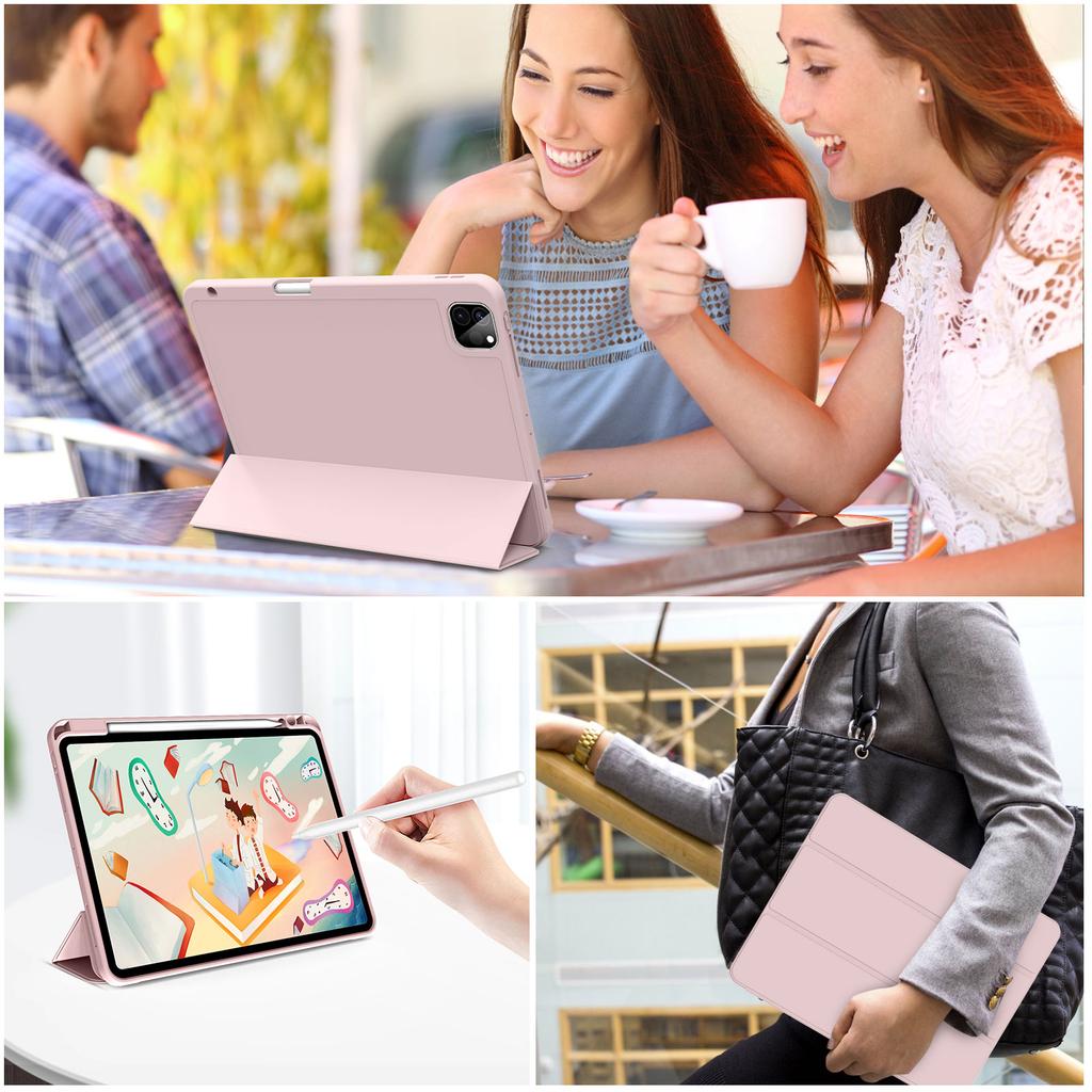 ZOYU для iPad Pro 11 дюймов 4-го/3-го/2-го поколения с держателем для стилуса, для iPad Air 4/5-го поколения 10.9 mini 6, трехскладной подставкой, умный чехол