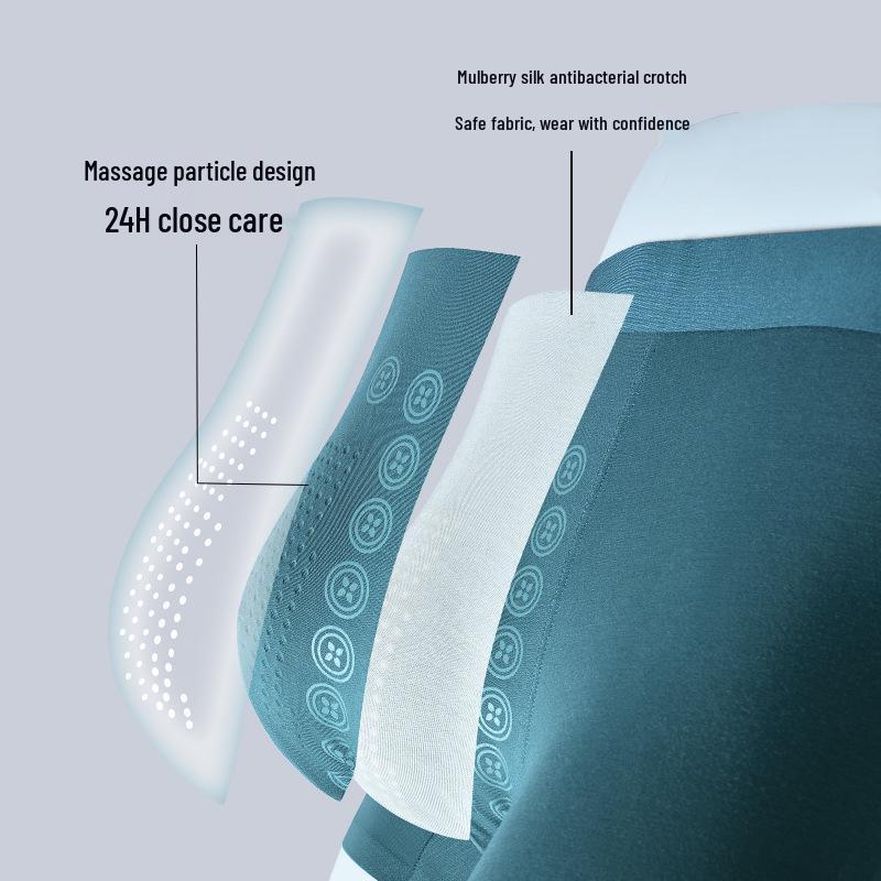 Мужские бесшовные боксеры-брифы из модала с турмалином, дышащие, больших размеров, осенне-зимнего стиля.