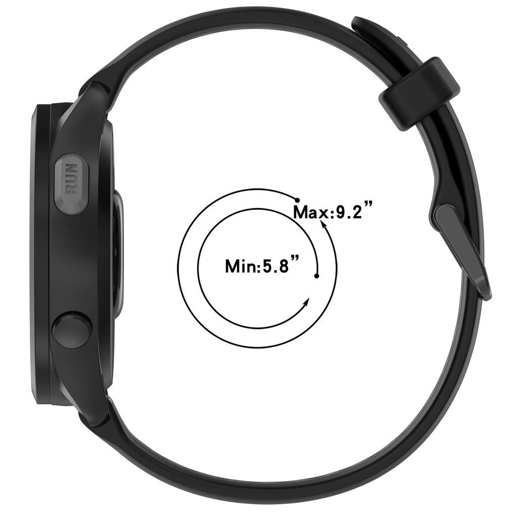Официальный силиконовый ремешок 18 мм 20 мм 22 мм для Garmin Forerunner 55 165 965 265 645 Music Мягкий браслет-ремень для Gramin Venu 3S