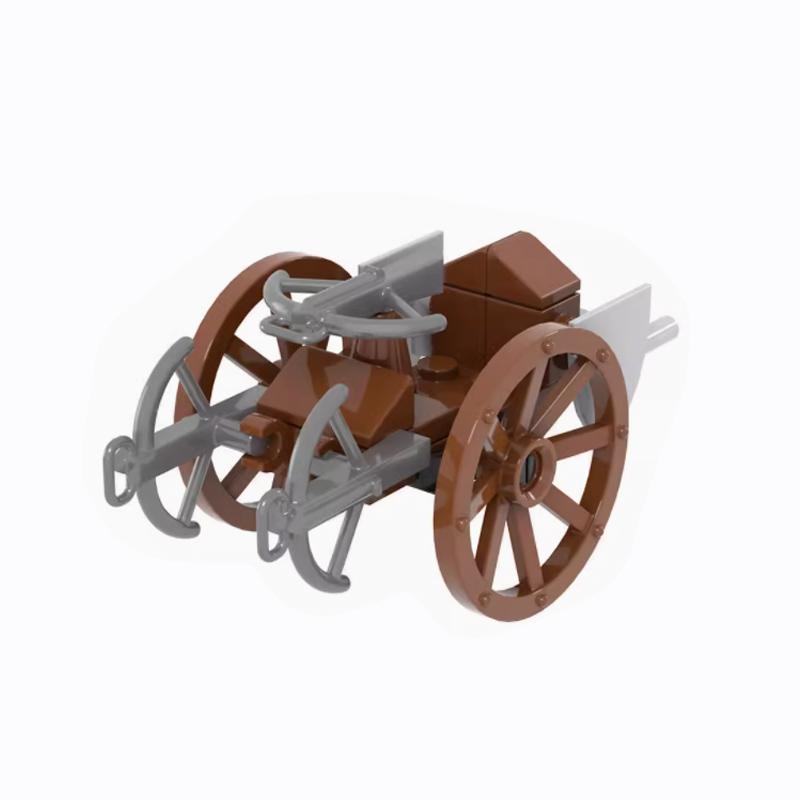 MOC Средневековые военные строительные блоки солдаты фигурки аксессуары костер палатка транспорт повозка боевой конь оружие кирпичи игрушка