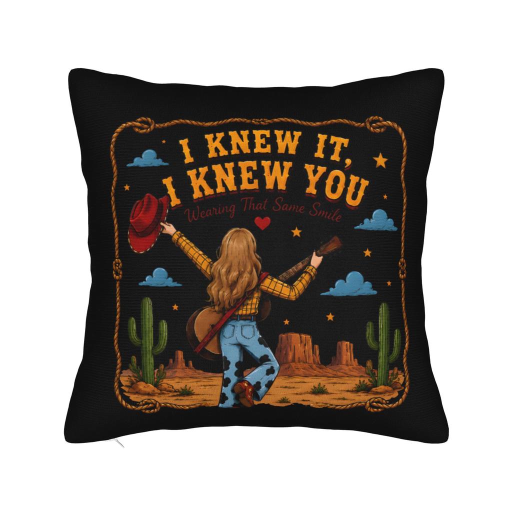 CartoonI Knew It I Knew You Square Pillow Case TS Cushion Covers Creative Zipper Decor Pillowcase for Living Room