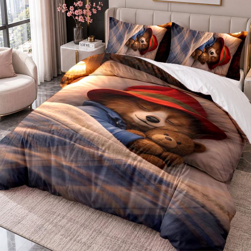 Paddington 3Pcs Bedding Set Duvet Cover With Two Pillowcases For Bedroom Home Decoration