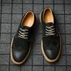 High End Brand Men Genuine Leather Casual Business Shoes Trend Brogue Oxford Shoes Classic Office Dress Outdoor Shoes Thick Sole