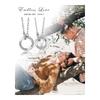 Felicitations Couple Necklace Set Sterling Silver Jewelry 2 Pieces for Men and Women