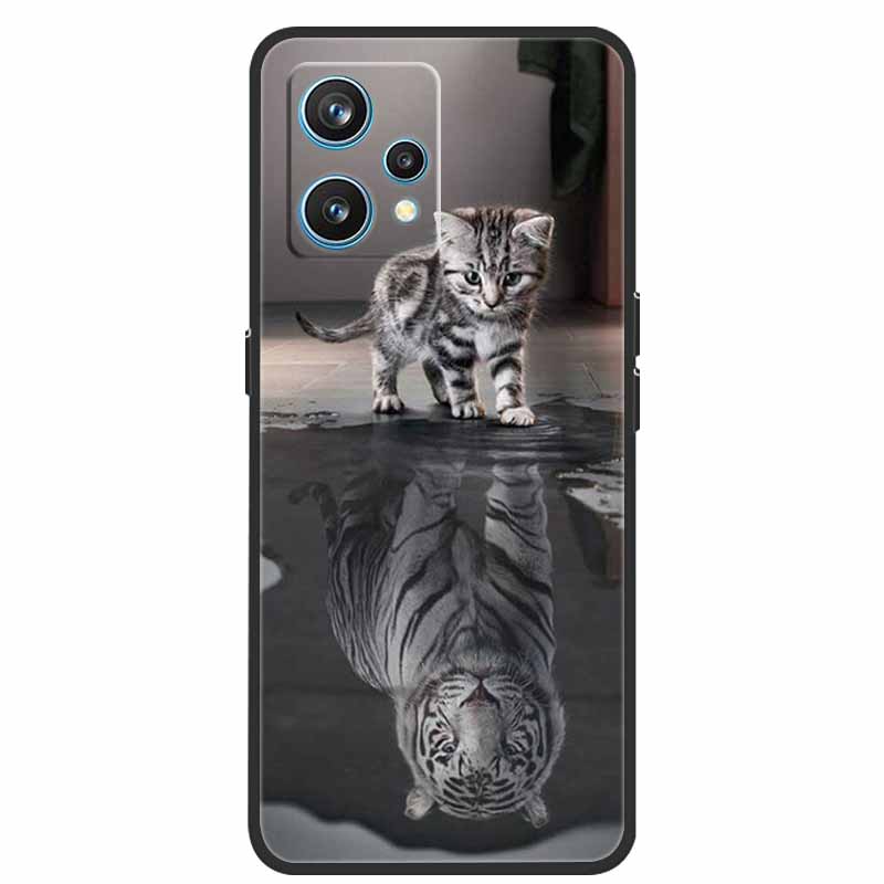 Чехол для Realme 9 RMX3521 Ударопрочный Мягкий силикон ТПУ Задняя крышка Для телефона Realme9 4G Чехлы Realme 9 6,4 дюйма Милый мультяшный чехол-сумка