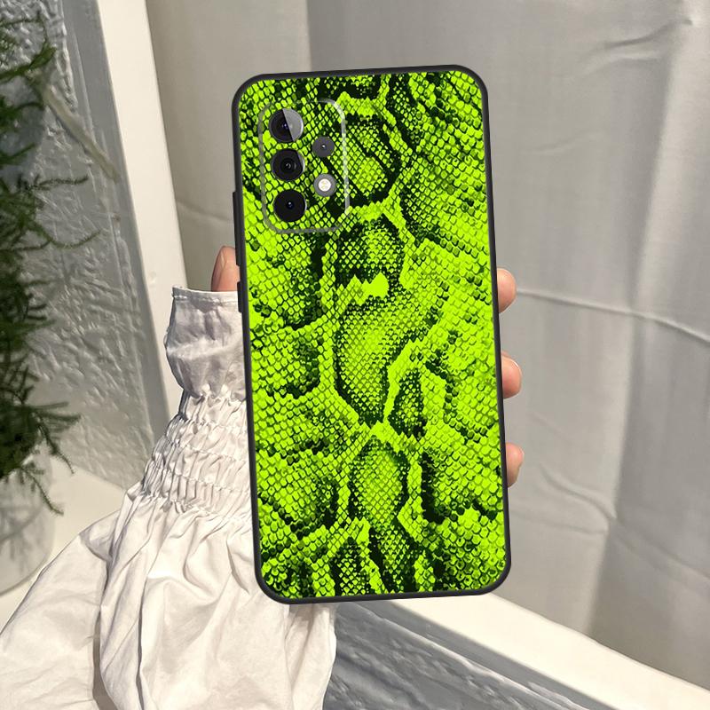 Чехол с принтом под змеиную кожу для Samsung Galaxy A54 A34 A13 A23 A33 A53 A73 A12 A14 A22 A32 A52 A51 A71 A21S Чехол
