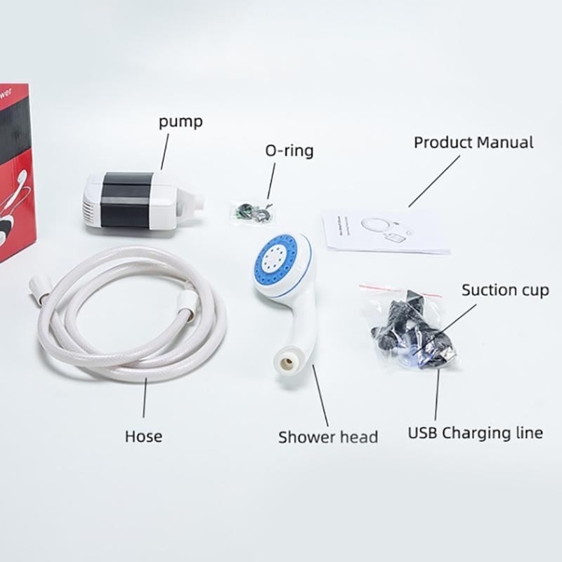 Душ для кемпинга Портативный кемпинговый душ с электрической перезаряжаемой батареей