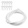 Curtain Wire Set 4 Metre Length Wire With 6 Hooks and 6 Screw Eyes For Net Curtain Hanging Kits Drapery Accessories