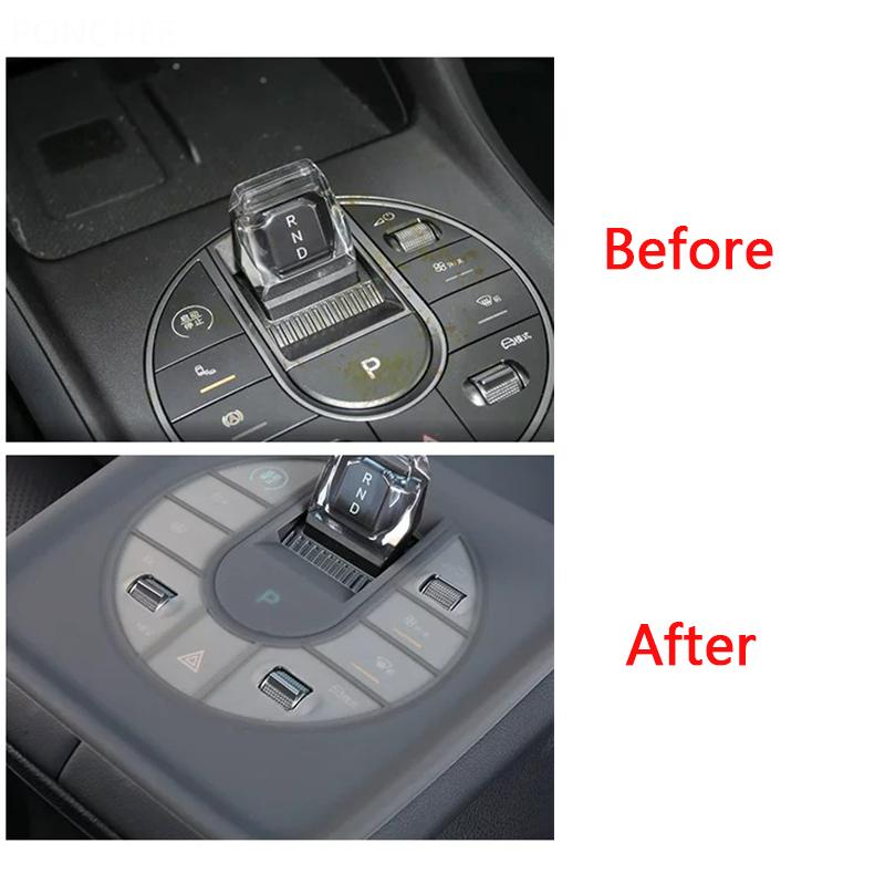 For BYD Sealion 5 DM-i 2025-2026 Central Control Gearshift Protection Pad Wireless Charging Panel Gear Position Button Pad
