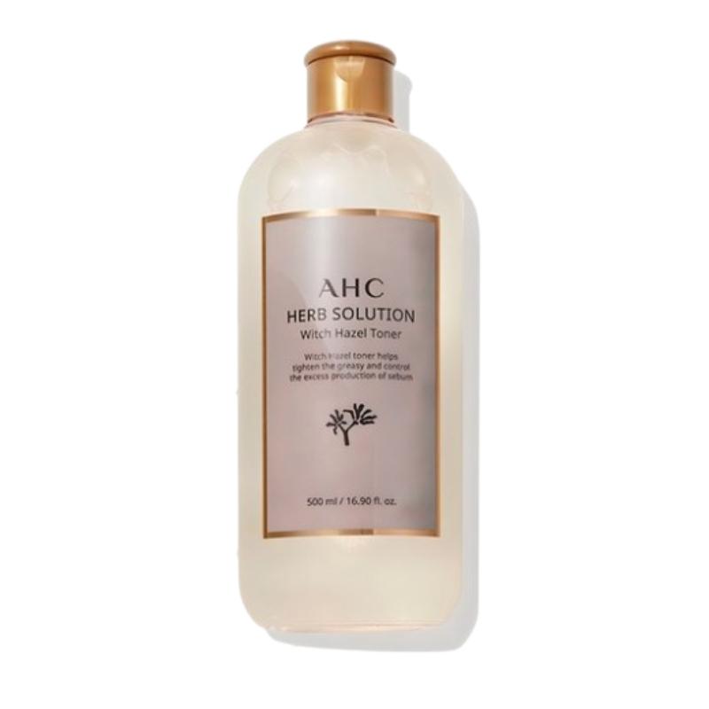 AHC Witch Hazel Toner - Pore Tightening & Hydrating Facial Toner 500ml | Korean Skincare | Herbal Soothing Solution for Oily & Sensitive Skin
