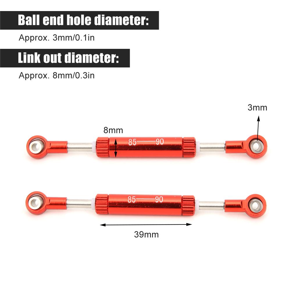 Servos Pull Rod-Steering Lever Accessory for SCX10 D90 1/10 RC Car(75-80mm )