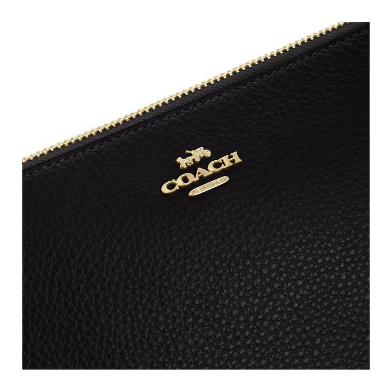 COACH Nolita 19 Grained Textured Metal Hardware Underarm Bag Refined Pebbled Leather Shoulder Bag Small Women's Black