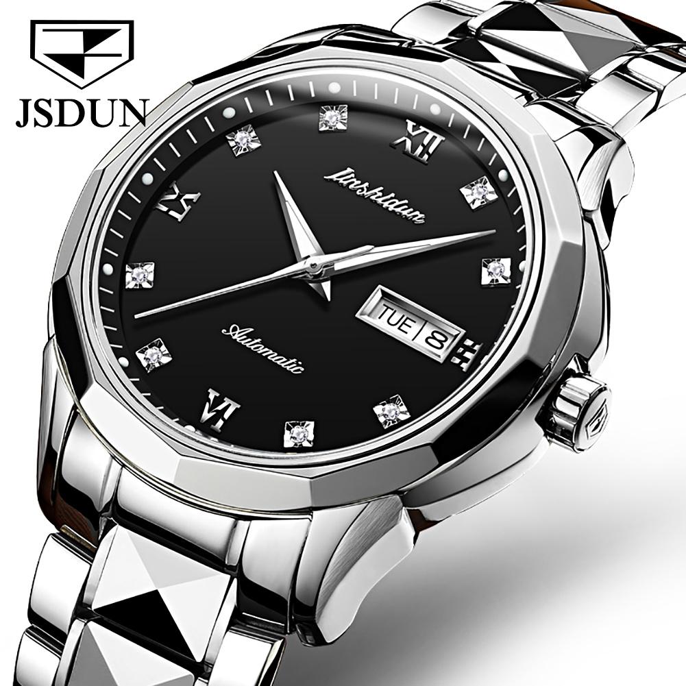 JINSHIDUN New Business and Leisure Men's Watch Automatic Mechanical Watch Luminous Waterproof High-end Business Watch Male