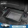 For Tesla Model Y 2022 Accessories Car Under Seat Storage Box Car Garbage Bin Push-Pull Organizer Case Drawer