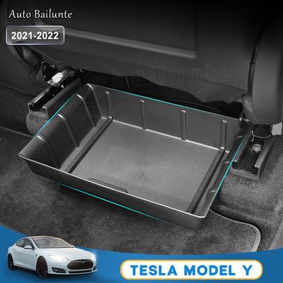 Аксессуары для Tesla Model Y 2022, автомобильный ящик для хранения под сиденьем, автомобильный мусорный бак, выдвижной органайзер, ящик
