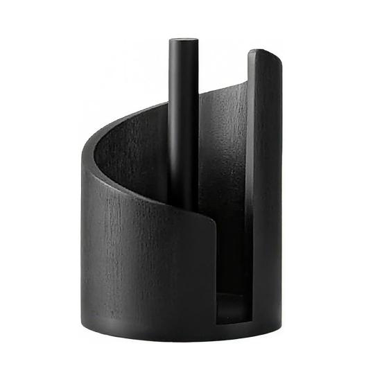 Настольный держатель для бумажных полотенец с круглой деревянной основой и железным держателем, отрыв одной рукой, деревянный держатель для бумажных полотенец для кухни, столовой