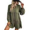 Women's Long Sleeved Autumn Solid Color Patchwork Dress