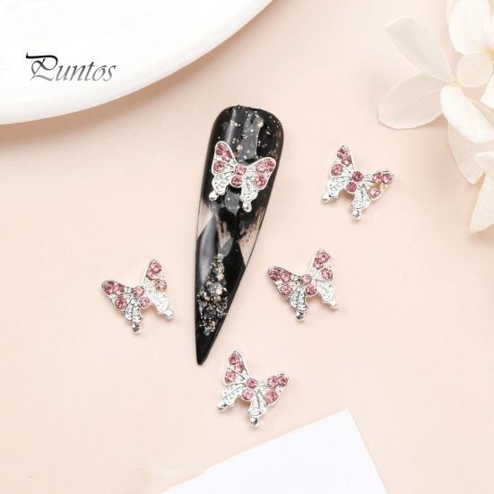 10 шт., подвески для ногтей в виде бабочек, блестящие стразы, инкрустация из искусственного кристалла, 3D подвески, аксессуары для маникюра «сделай сам», ювелирные изделия для дизайна ногтей, украшения для чехла для телефона, украшения для ногтей
