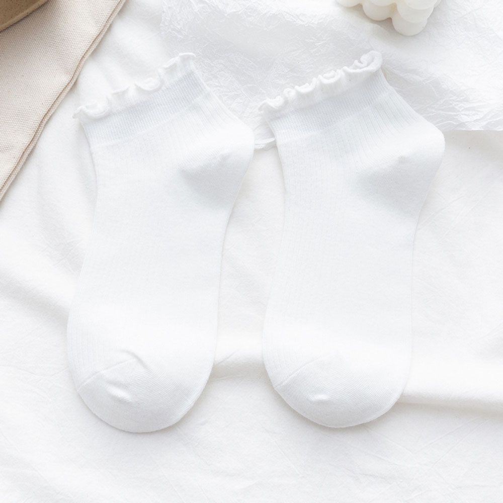 Kawaii Super Thin Cotton Spring Summer Boat Socks Women's Socks Ankle Short Frilly Ruffle Socks