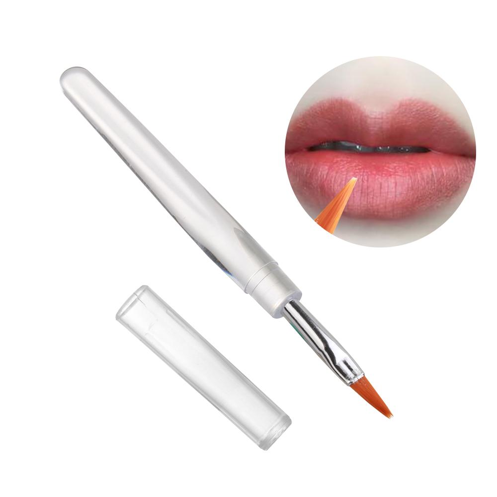 Hot sale Crystal Handle Portable Lip Brushes Lipstick Flexible Applicator