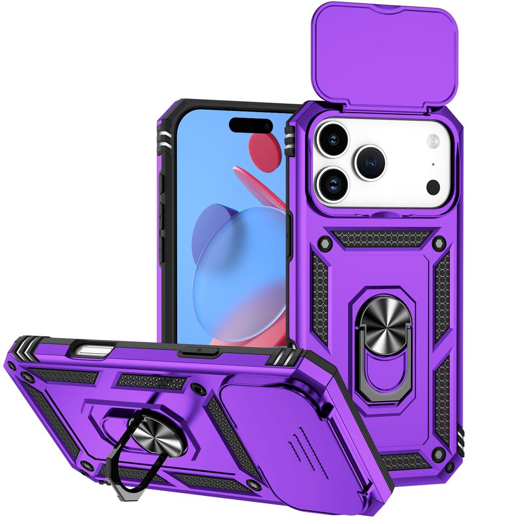 Чехол-бампер с защитой камеры и магнитным кольцом-держателем для iPhone 17 Air 16 15 14 13 12 11 Pro Max XS X XR 7 8 Plus