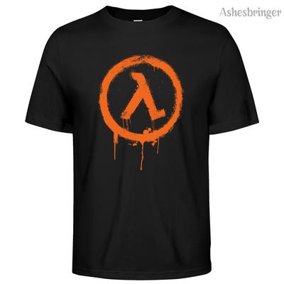 Мужская хлопковая футболка с круглым вырезом и графическим принтом Half Life, уличный повседневный стиль, топы для мужчин и женщин