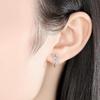 The New Mini Fresh Senseau Leaf Ear Clip Silver S925 Clip On Earrings Non Pierced