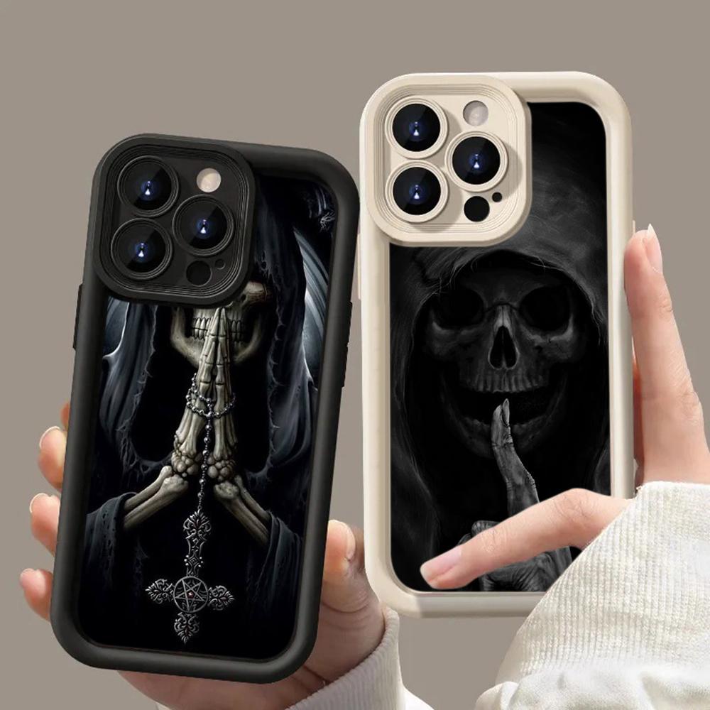 LZ13 Death Prayer Grim Reaper Skull силиконовый чехол для телефона Xiaomi 11 Lite 5G 14T Redmi 14C 13C A3 Note 12 11 9 10 13 Pro Plus противоударный задний чехол