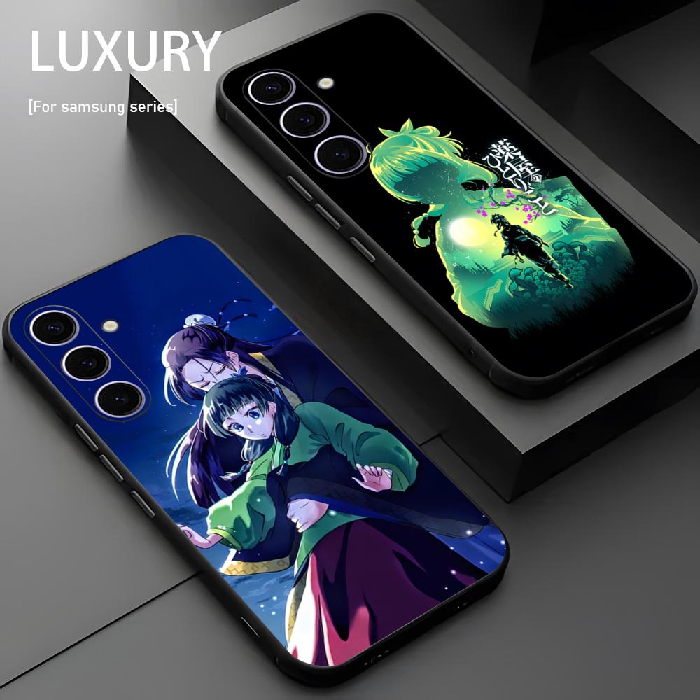 Популярный аниме чехол Maomao для Samsung Galaxy S25 S24 S23 S22 S21 S20 Plus Ultra Note20 Мягкий Черный