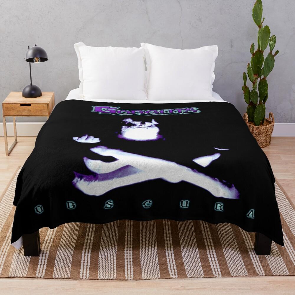 Silhouette Style Death Metal Band Throw Blanket