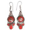 Tibetan Turquoise Lapis Lazuli Nepali Earrings Handmade Jewelry Coral Tribal