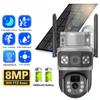 2024 New V380 Dual Lens 3-Screen 8MP Solar Camera 4G SIM Card CCTV Wireless WIFI Solar Outdoor Waterproof 360 IP Camera PTZ 4K Monitor