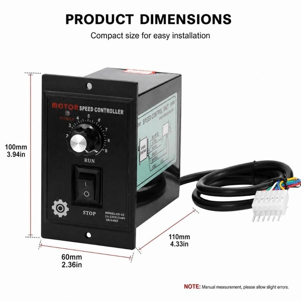 400W Motor Speed Regulator 220V AC Variable Speed Controller  For Printing Machinery